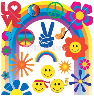 Love Picture Frame on Istockphoto 994431 Peace Love Groovy Hippie Flower Power